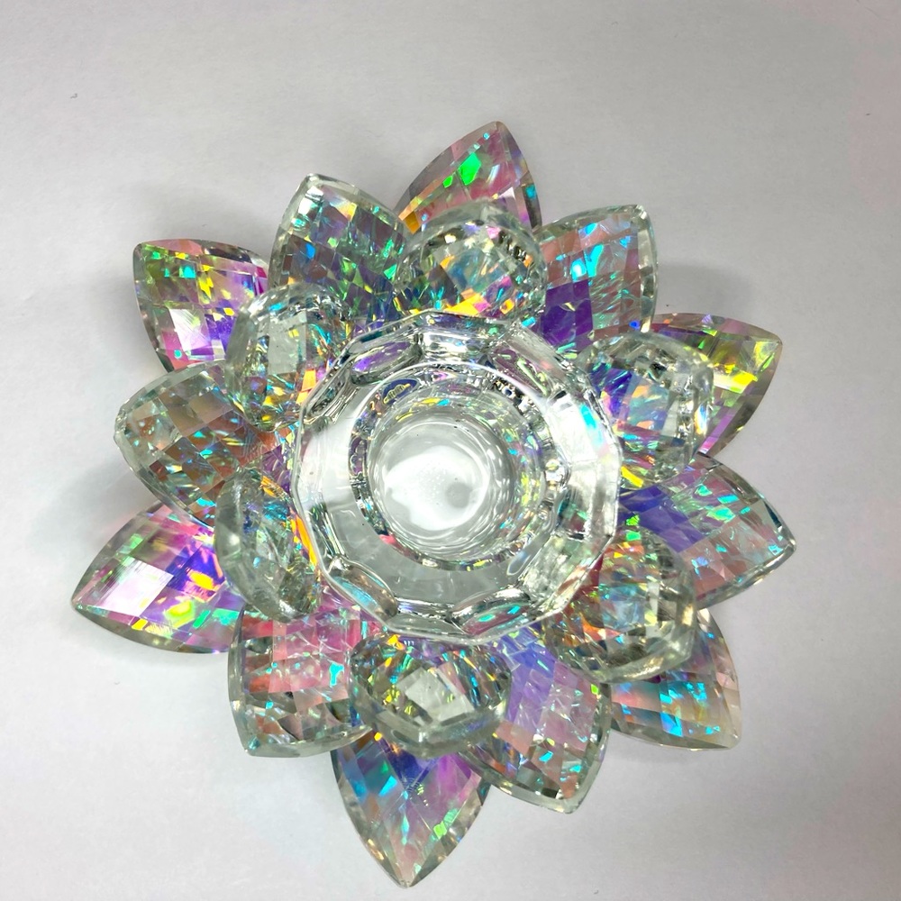 Beautiful Iridescent Candle Holder